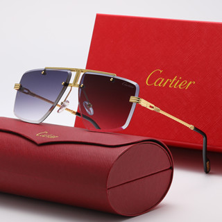 Cartier แว่นตากันแดดแฟชั่น คลาสสิก วินเทจ โมเดิร์น กัน UV400