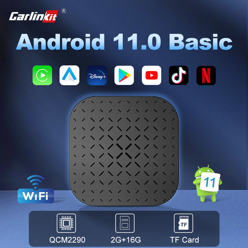 Carlinkit TBox Basic Android 11.0 เครื่องเล่นรถยนต์ไร้สาย Android Mini Apple CarPlay Ai box Youtube Netflix Iptv กล่องทีวีในตัว 2G + 16G
