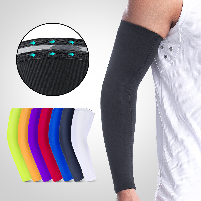 Kufun 1 PCS Breathable Ice Sleeve UV Protection Elbow Pad Elbow Compression Sleeve Clooling Sunproof