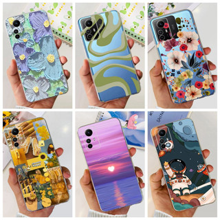 เคสโทรศัพท์มือถือแบบนิ่ม TPU ใส ลายดอกไม้ สําหรับ Xiaomi Redmi note 12S Note12S note 12 s 2023