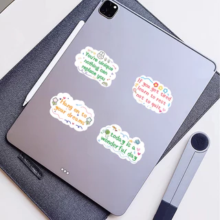 50 ชิ้นตลกภาษาอังกฤษสโลแกนสติกเกอร์กันน้ํา DIY สําหรับโทรศัพท์แล็ปท็อปรถสติกเกอร์ Creative Home Decal