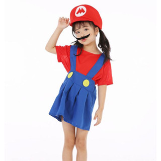 ชุดเดรสคอสเพลย์ การ์ตูน Mario Louis Super Mary สไตล์ฮาโลวีน สําหรับเด็กผู้หญิง