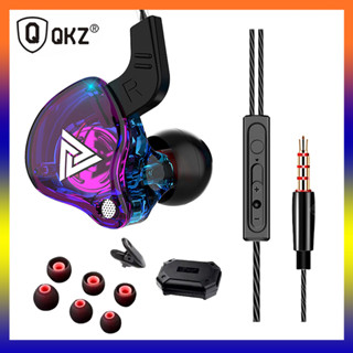 QKZ AK6/AK6 Pro/AK6 Max/AK6-X หูฟังแบบมีสายในหูหูฟังเอียร์บัดสเตอริโอพร้อมไมโครโฟน