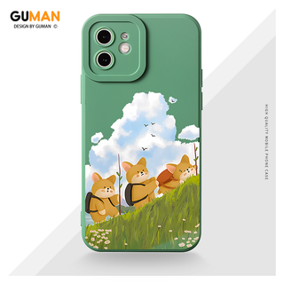 GUMAN เคสไอโฟน เคสซิลิโคนนุ่มกันกระแทกการ์ตูนน่ารักตลก เคสโทรศัพท์ Compatible for iPhone 15 14 13 12 11 Pro Max SE 2020 X XR XS 8 7 6 6S Plus พลัส XYM2021