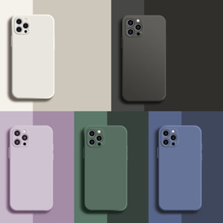 เคส Samsung A14 A13 A12 A11 A04 A04S A03 A03S A02 A02S M12 M11 M02 4G 5G Solid Color Protect Camera Soft Case