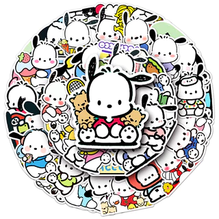 50 ชิ้นตลก Pochacco the rock สติกเกอร์กันน้ํา DIY สําหรับโทรศัพท์แล็ปท็อปรถสติกเกอร์ Creative Home Decal