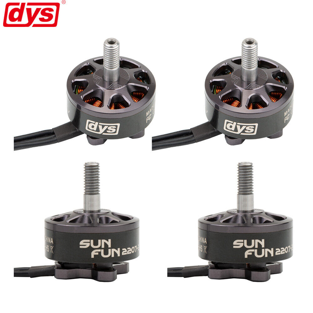 มอเตอร์ไร้แปรงถ่าน DYS SUN FUN 2207 1750KV 2400KV 2750KV CW Thread FPV สําหรับแข่งรถ 4 ชิ้น