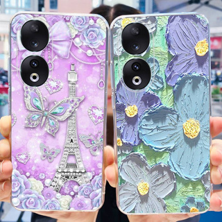 เคสโทรศัพท์ซิลิโคน TPU นิ่ม แบบใส ปิดด้านหลัง สําหรับ Honor 90 90Pro 5G 90 Pro 2023