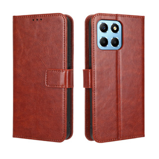 เคสโทรศัพท์หนัง PU ฝาพับ พร้อมช่องใส่บัตร ขาตั้งวาง สําหรับ Honor X8A 5G X8A X 8a 5G