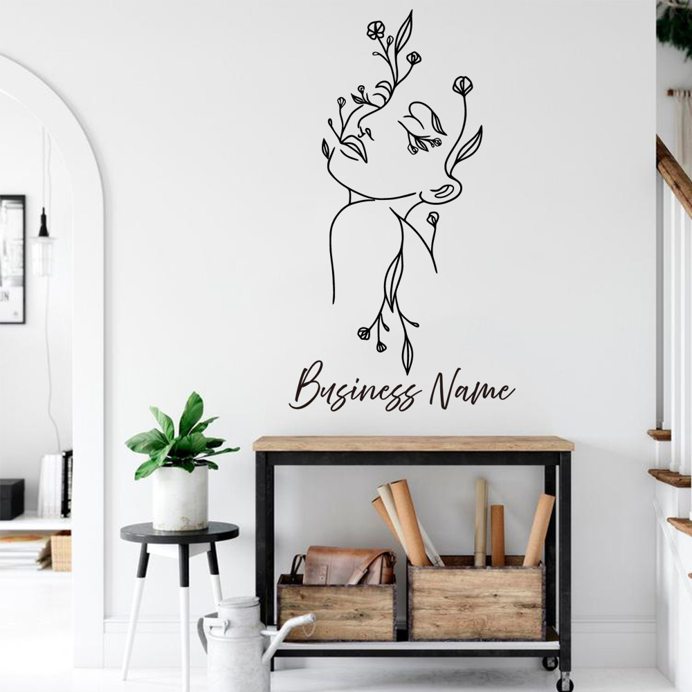 สติ๊กเกอร์ติดผนังลายขนตาศิลปะ สำหรับตกแต่งร้านเสริมสวยและบ้าน - รูปที่ 5