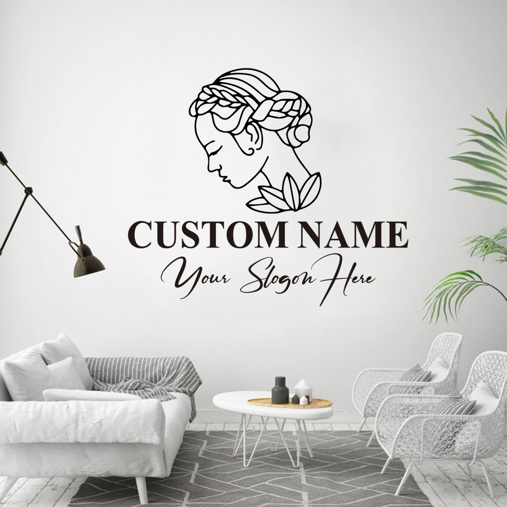 สติ๊กเกอร์ติดผนังลายขนตาศิลปะ สำหรับตกแต่งร้านเสริมสวยและบ้าน - รูปที่ 2