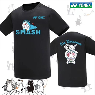 Yonex เสื้อยืดแบดมินตัน แห้งเร็ว ระบายอากาศ แห้งเร็ว สําหรับผู้ชาย และผู้หญิง