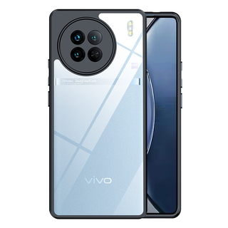 Xundd Vivo X90 Pro/Pro+ เคสถุงลมนิรภัย กันกระแทก สีดํา ม้วนมุม รุ่นโปร่งใส สําหรับ Vivo X90 Pro/Pro+