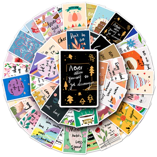 50 ชิ้นตลก Encourage สติกเกอร์กันน้ํา DIY สําหรับโทรศัพท์แล็ปท็อปรถสติกเกอร์ Creative Home Decal
