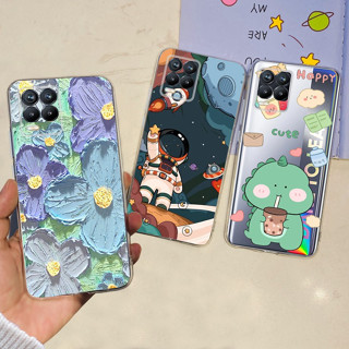 เคสโทรศัพท์มือถือ ซิลิโคนนุ่ม ลายนักบินอวกาศ ดอกไม้ สําหรับ Realme 8i 4G 8 RMX3085 8Pro 8 i RMX3151