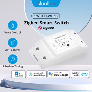 Woolley Switch-WF ZB 10A Basic Zigbee โมดูลรีเลย์เบรกเกอร์ WiFi ควบคุมด้วยเสียง APP 2200W