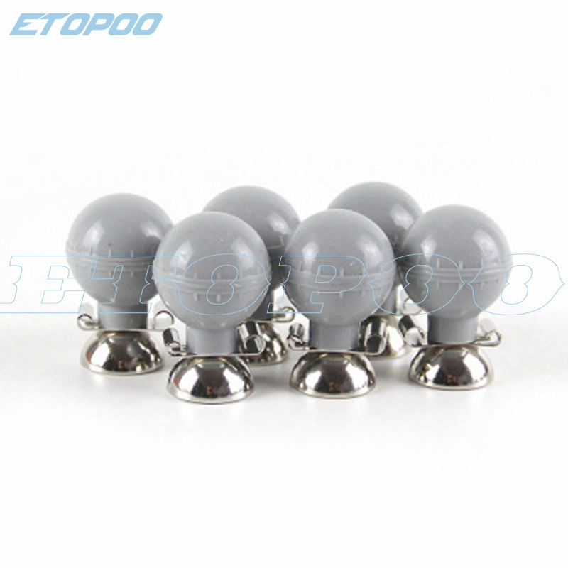 6 ชิ้น/ล็อต ECG เครื่องตะกั่วลวดอุปกรณ์เสริม soft Ball สีเทา dual-ใช้ดูด Ball 3.0/4.0 universal หน้าอกอิเล็กโทรด