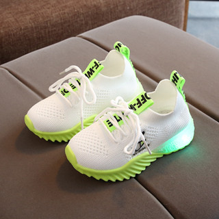 รองเท้าเด็ก เรืองแสง หลากสี 1-6 ปี LED flash soft soled shoes