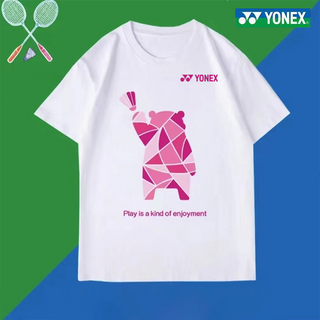 Yonex เสื้อยืดแขนสั้น ระบายอากาศ แบบแห้งเร็ว เหมาะกับการเล่นกีฬาแบดมินตัน แฟชั่นฤดูร้อน สําหรับคู่รัก