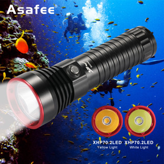 Asafee A17S ไฟฉายดําน้ํา XHP70.2 LED/XHP50 LED กันน้ํา IPX8 80 เมตร