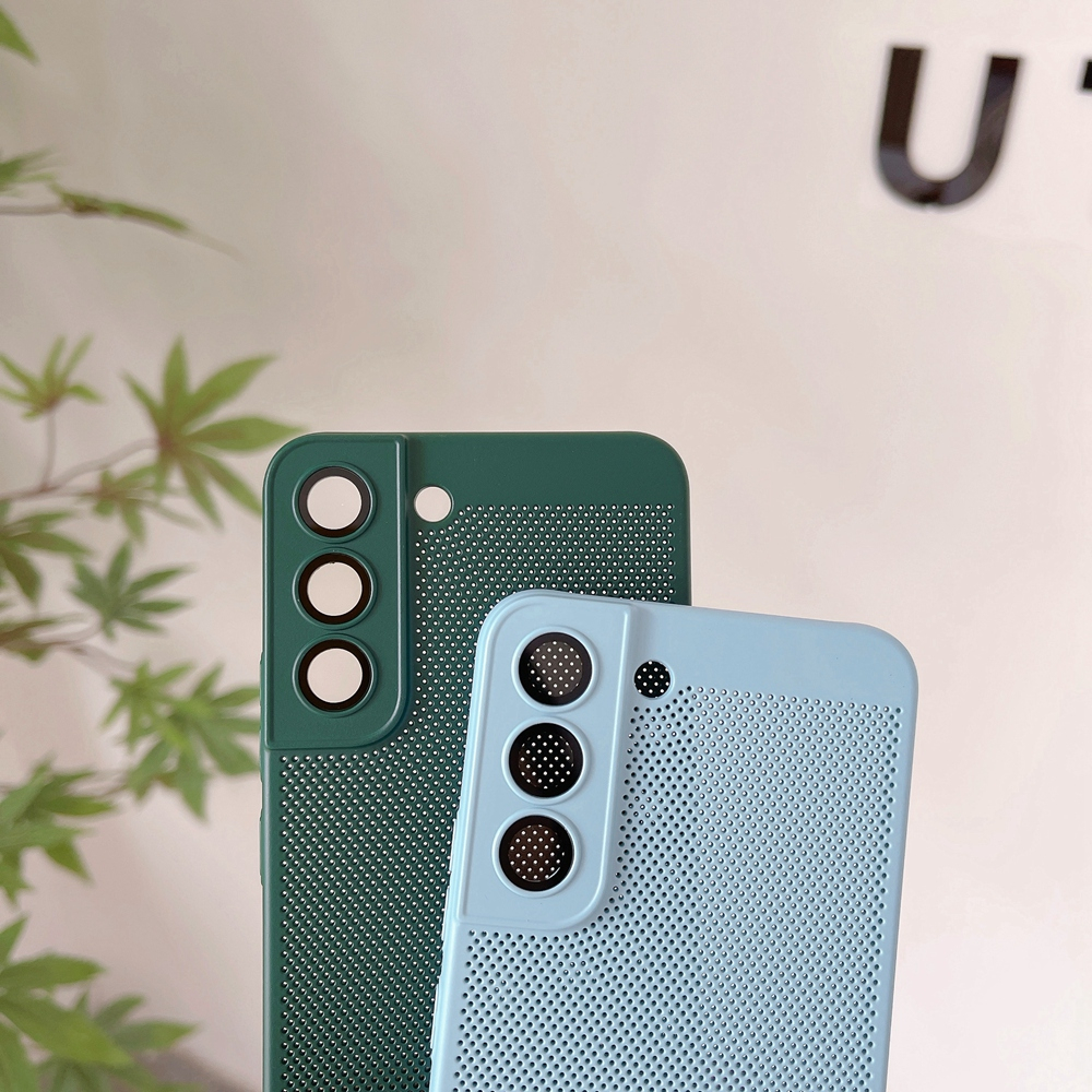 กระจกป้องกันกล้องเคสโทรศัพท์สําหรับ Samsung Galaxy S24 S25 หมายเหตุ 20 Ultra Hollow การกระจายความร้อนผิวปกแข็ง - รูปที่ 2