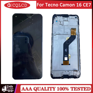 Tecno Camon 16 CE7 แผงหน้าจอสัมผัสดิจิทัล LCD พร้อมกรอบ