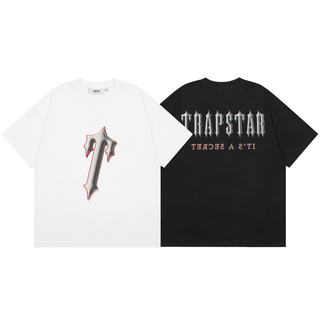 Trapstar เสื้อยืดแขนสั้น ผ้าฝ้าย พิมพ์ลาย แฟชั่นสําหรับผู้ชายและผู้หญิง