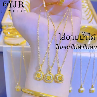 OYJR สร้อยคอเพชร สร้อยสแตนเลส สร้อยคอแฟชั่นสำหรับผู้หญิง