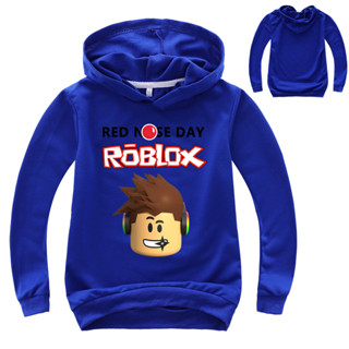 Roblox เสื้อสเวตเตอร์เด็กผู้ชายแฟชั่นบาง 2-10 ปีเสื้อผ้าเด็ก