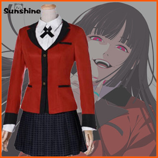 Kakegurui Yumeko Jabami Cosplay วิกผมสังเคราะห์ ทนความร้อน สีดํา