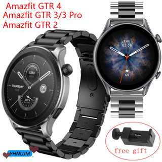 สายนาฬิกาข้อมือ โลหะ สําหรับ Amazfit GTR 4 3 2 GTR4