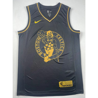 hot pressed Nba Boston Celtics No. 0 Tatum black golden basketball jersey