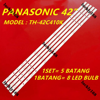 ใหม่ แบ็คไลท์ทีวี LED TH-42A410T TH-42AS610T TH-42AS630T TH-43E410T TH-43FX500T TH-42A410K TH-42C410K TH-42AS610K TH-42A400K TH-42AS620K TH-42AS630K 42 นิ้ว 5 ชิ้น ต่อชุด