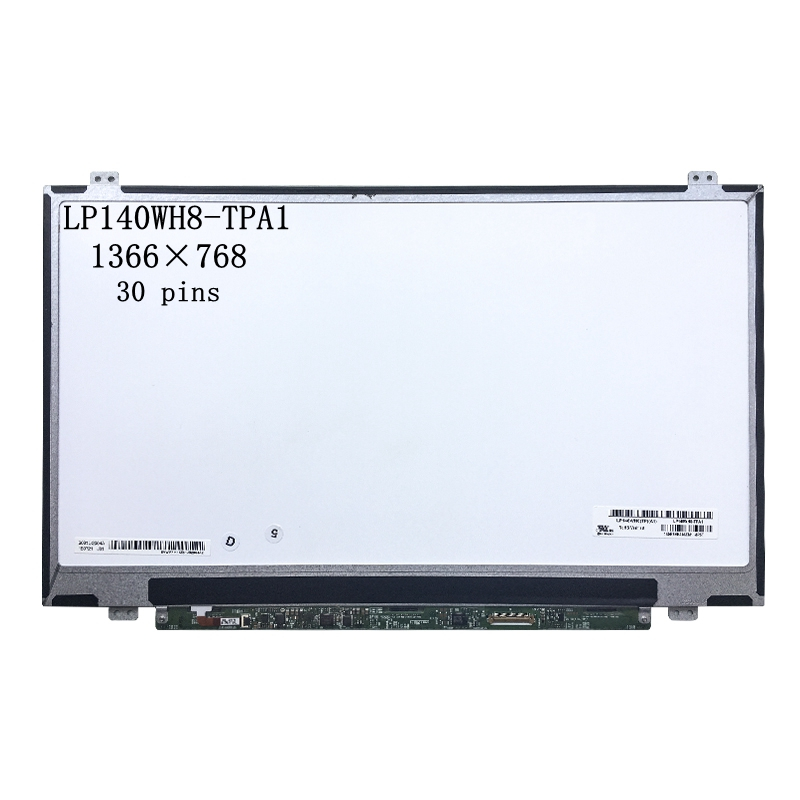14.0 "นิ้วหน้าจอแล็ปท็อป LP140WH8-TPA1 HB140WX1-401 NT140WHM-N31 LP140WH2 TPS1 จอแสดงผล LCD matrix เ