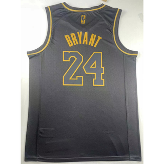 hot pressed nba Los Angeles Lakers No. 24 Kobe Bryant  black golden basketball jersey