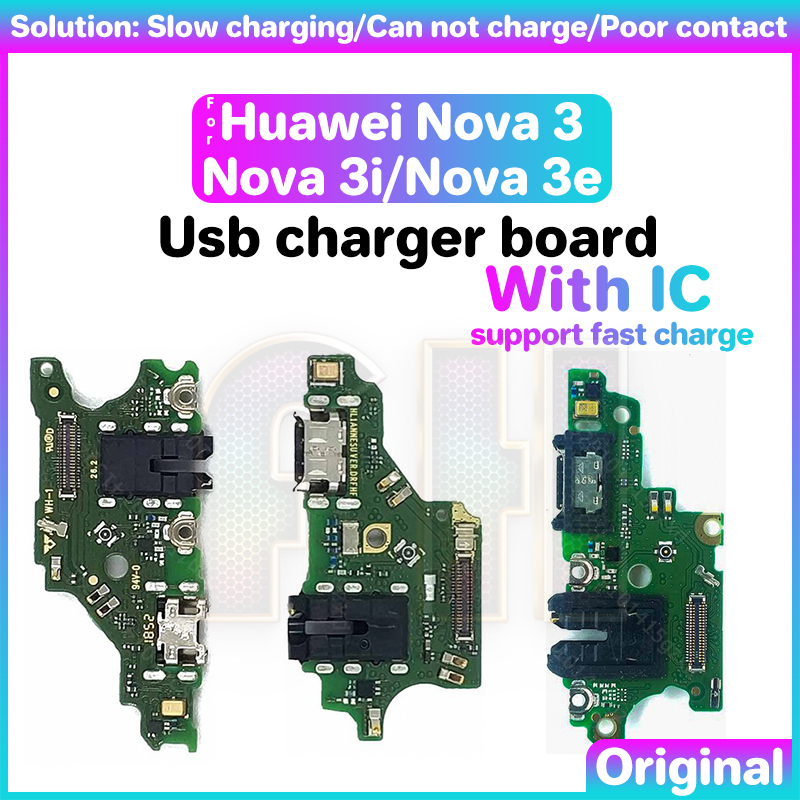 บอร์ดพอร์ตชาร์จ USB สําหรับ huawei hw nova 3 3e 3i พร้อมพอร์ต IC USB สายเคเบิลเฟล็กซ์