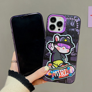 เคสโทรศัพท์มือถือ กันกระแทก ลายกระต่ายสเก็ตบอร์ด สไตล์สตรีท สําหรับ iPhone 14promax 14pro 13pro 13promax 12promax 12 11