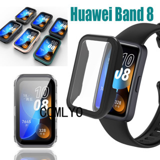 สําหรับ Huawei band 8 เคส + กระจก PC กันชนรอบด้าน ฝาครอบป้องกันหน้าจอ