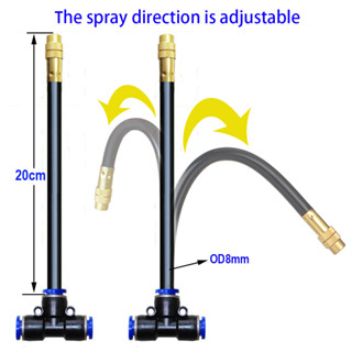 หัวฉีดสเปรย์หมอก ข้อต่อล็อกเร็ว ปรับได้ สําหรับทําความชื้นในสวน