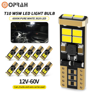 [10 ชิ้น] หลอดไฟ T10 LED 10SMD 12V-60V อุปกรณ์เสริม สําหรับติดหลังคารถยนต์ รถจักรยานยนต์