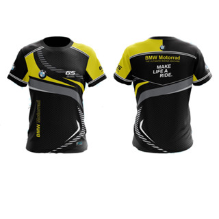 [พร้อมส่ง] เสื้อยืดไมโครไฟเบอร์ สีเหลือง พลัสไซซ์ สําหรับ BMW GS 02 Eboq Sublimation AD BMW Eboq Jersi