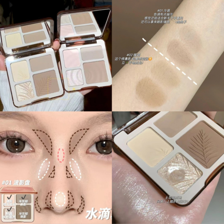Muge LEEN คอนทัวร์ เนื้อแมตต์ 4 สี สําหรับแต่งหน้า