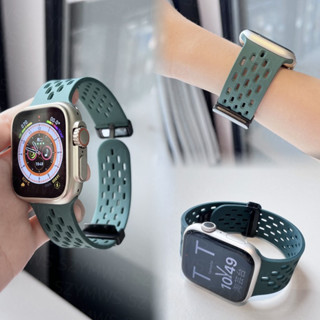 สายนาฬิกาข้อมือซิลิโคน แบบพับได้ สําหรับ apple smart watch Strap 49 มม. 41 มม. 45 มม. 38 มม. 40 มม. 42 มม. 44 มม.