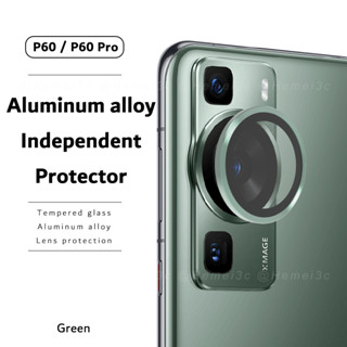 สําหรับ Huawei P60 Pro โลหะและกระจกนิรภัย ป้องกันหน้าจอเลนส์