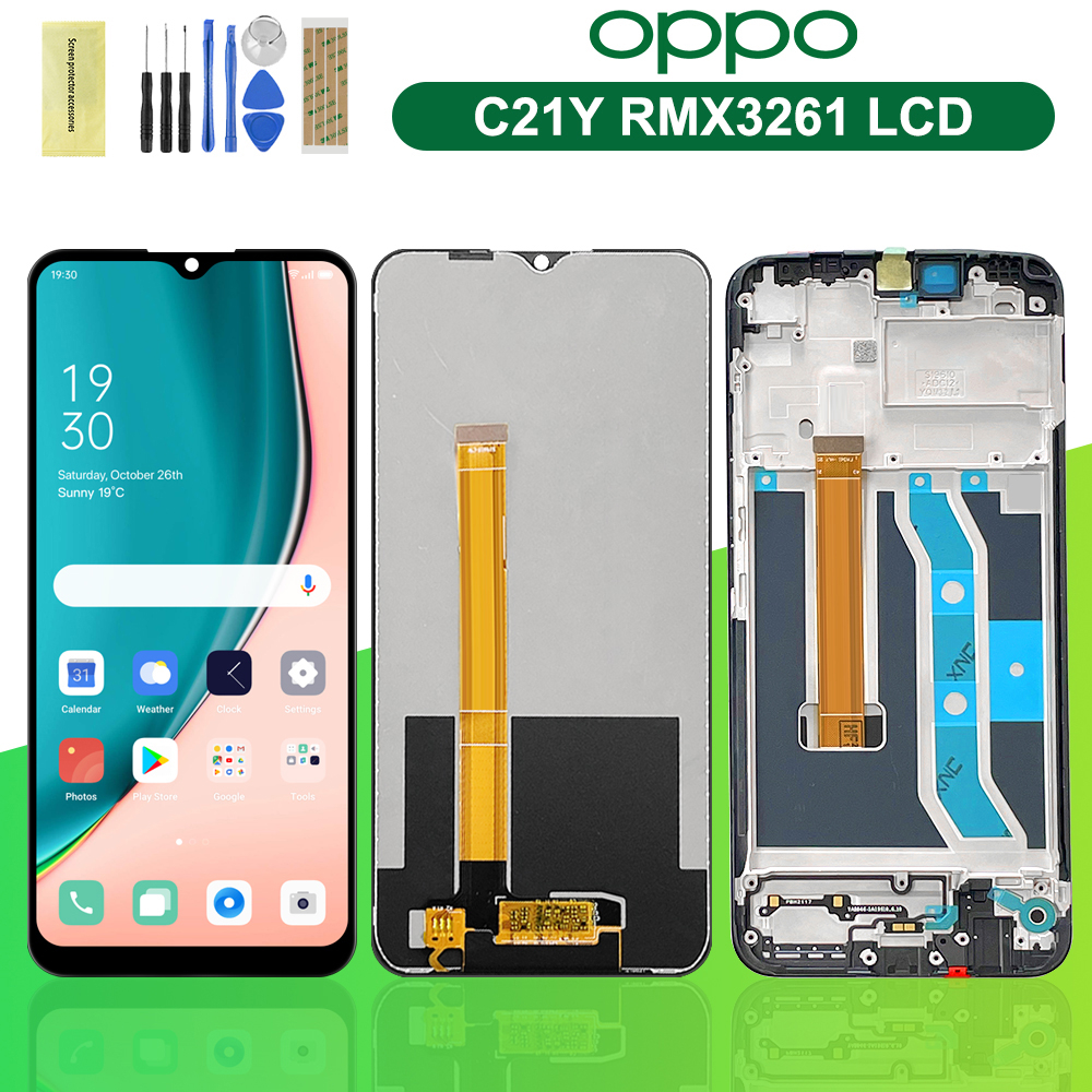 6.5 สําหรับRealme C21YจอแสดงผลLCD RMX3261 RMX3263,Realme C25Y LCD RMX3265 RMX3268 RMX3269 หน้าจอสัมผ