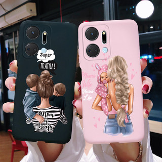 เคสโทรศัพท์มือถือ ซิลิโคนนิ่ม ลาย Super Mom Baby RKY-LX2 6.75 นิ้ว สําหรับ Honor X7a HonorX7a