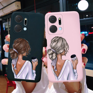 ใหม่ เคสโทรศัพท์ซิลิโคน TPU แบบนิ่ม ลายผู้หญิง สําหรับ Huawei Honor X7a X7a 4G RKY-LX2 X7a 2023