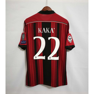 เสื้อกีฬาแขนสั้น ลายทีมชาติฟุตบอล Milan KAKA HONDA EL SHAARAWY 14-15 ชุดเหย้า คุณภาพสูง สไตล์เรโทร