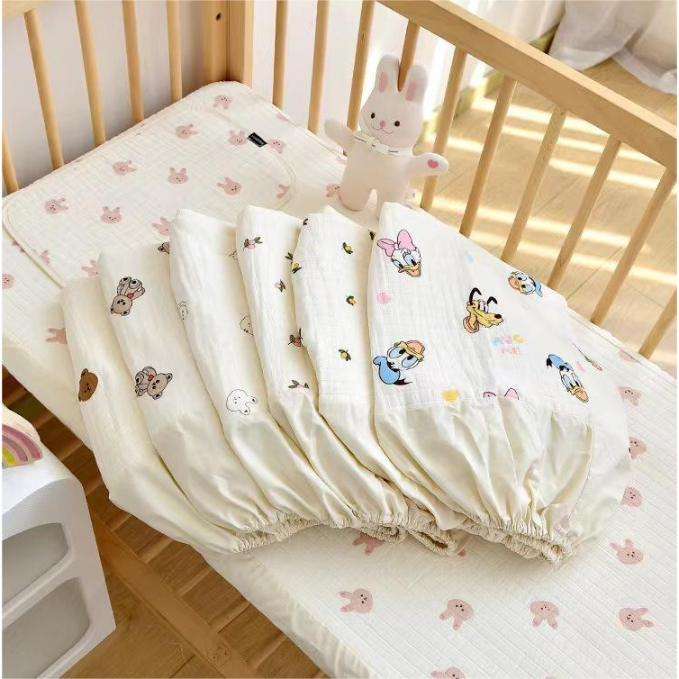ชุดผ้าปูที่นอน ผ้าฝ้ายแท้ สําหรับเด็กทารก
