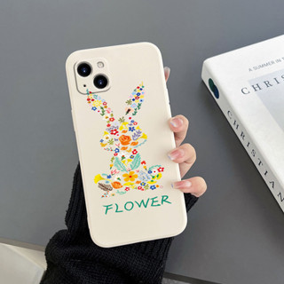 เคสโทรศัพท์มือถือ Tpu ขอบตรง ลายกระต่าย สําหรับ iPhone 14 pro iPhone 14 pro max iPhone 12 mini iPhone se2020 iPhone se2022